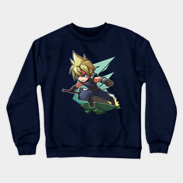 Cloud Strife Chibi Crewneck Sweatshirt by Xar623